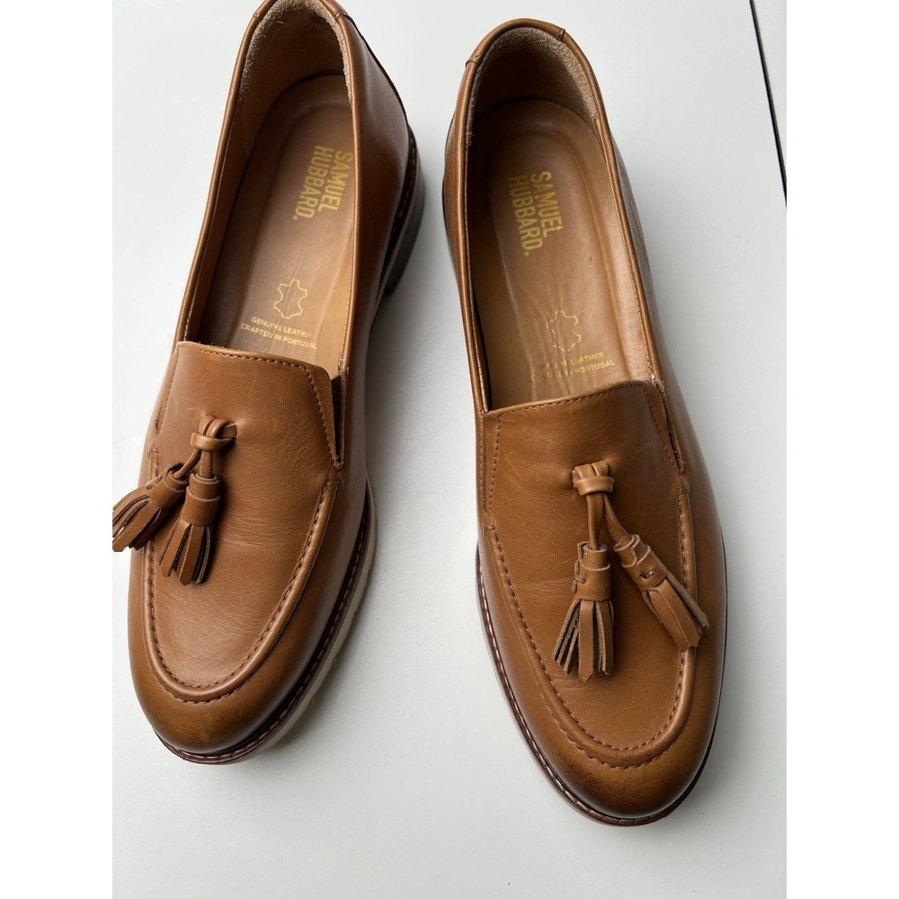 Samuel Hubbard Tassels Traveler Loafers Size 9.5 M US Leather Made In Portugal
